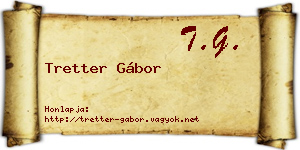 Tretter Gábor névjegykártya